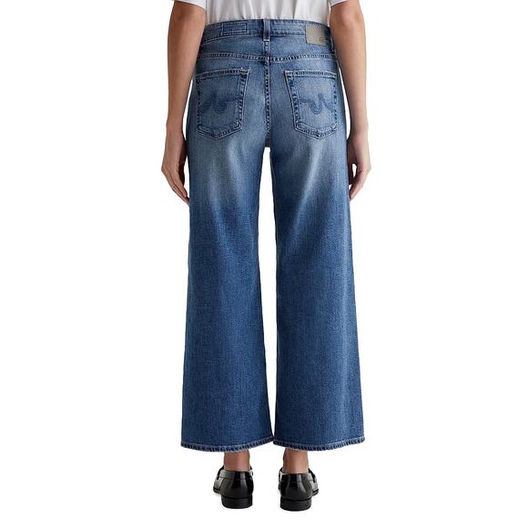NWT AG Adriano Goldschmied Saige High Rise Wide Leg Crop Jeans Womens Size 32 - Picture 3 of 16